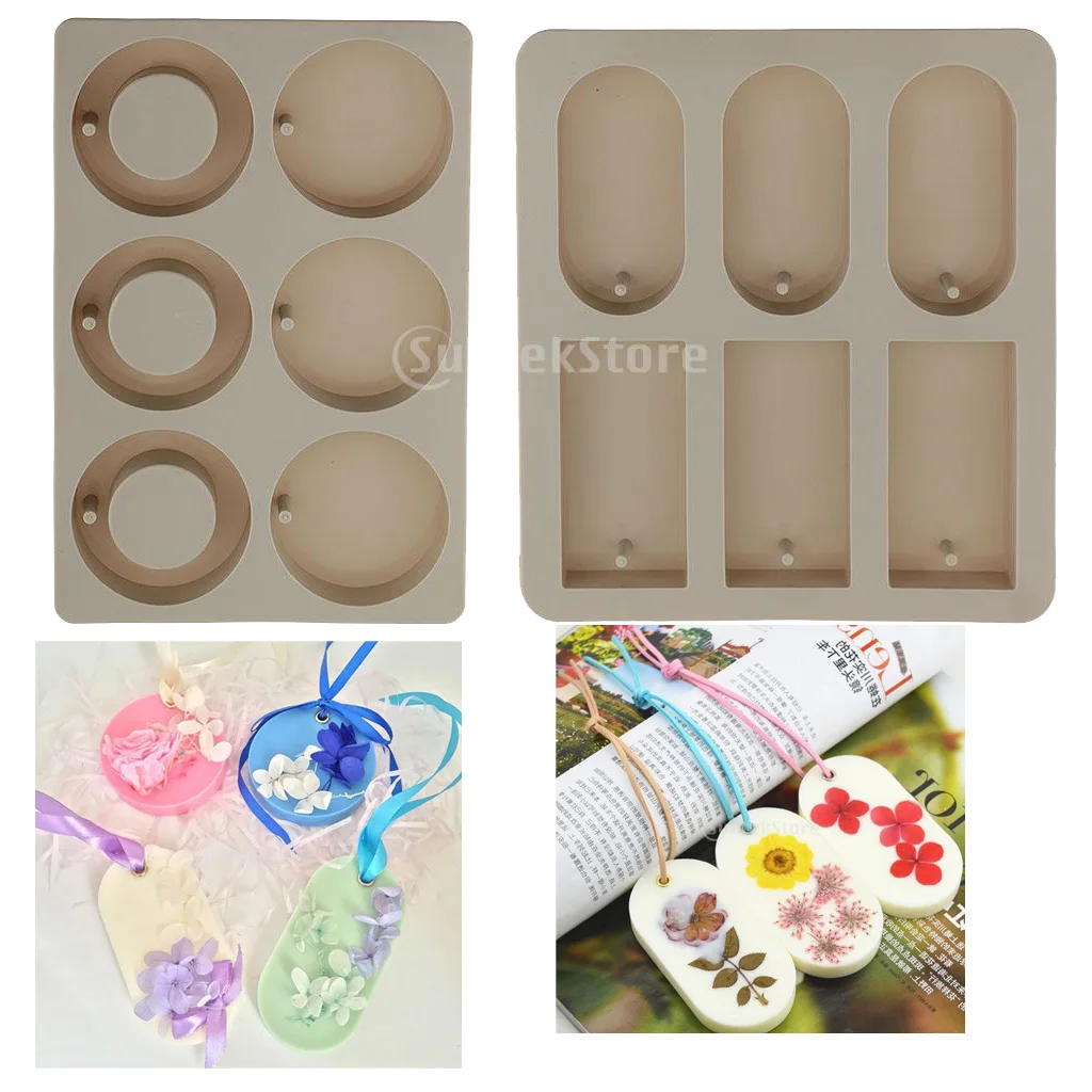 

12 Cavity DIY Soy Candles Aroma Wax Tablets Silicone Mould Handmade Dried Flowers Resin Mold Soap Molds Jewelry Making Mold Tool