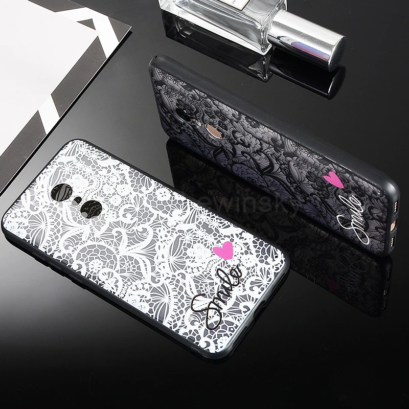 Роскошный кружевной Цветочный чехол для телефона Xiaomi Note 3 5X Redmi 5A 5 5Plus 4 pro 4X 4A Pro из