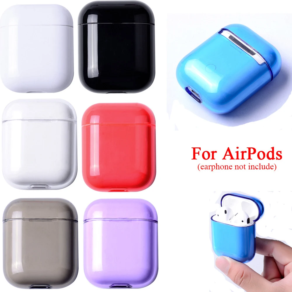 Жесткий чехол для Apple Airpods 1 шт. противоударный Сплит Ультратонкий пластиковый