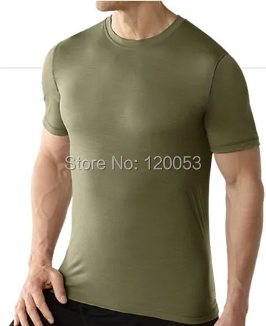 Средняя масса 180GSM Мужская футболка из мериносовой шерсти с коротким рукавом, мужской из шерсти мериноса с коротким рукавом, 5 цветов, американский размер