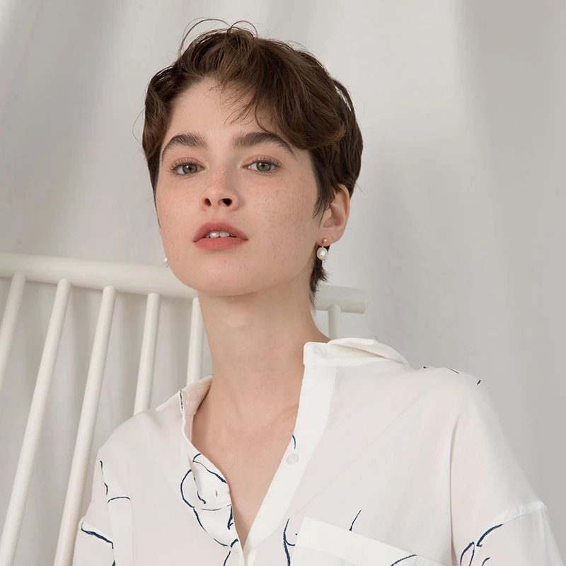 Peri’sbox French Baroque Freshwater Pearls Stud Earrings For Women Statement Drop Small Earrings Simple Post Earrings Wholesale