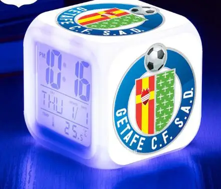 Игрушка Real Club Deportivo de La Coruna 7 цветов светодиодной вспышкой светодиодные цифровые часы-будильник испанского футбольного клуба Ла-лиги Футбол/Часы с рисунком на футбольную тематику Лучшие подарки на Рождество - Цвет: Синий