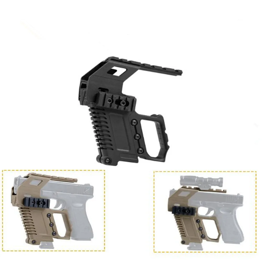 

Tactical Pistol Carbine Kit Tactical Quick Reload Rail Base Loading Device for Glock G17 G18 G19 holster