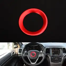 Интерьер автомобиля Алюминий Руль Обложка отделка кольцо украшение для Jeep Grand Cherokee 2014-2016 стайлинга автомобилей