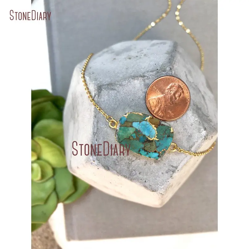 20181130-NM19029-raw turquoise necklace minimalist freeform chunky turquoise necklace gold filled mojave turquoise pendant boho rustic turquoise oval