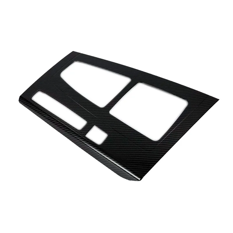 Estilo do Carro de Fibra de Carbono Tampa do Painel de Controle de Mídia Lhd para Audi Olhar Chrome Matte Interior Engrenagem Shifter Guarnição q5 fy 2020 19 - 5 Molduras interiores
