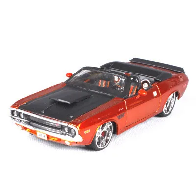 Высокое качество 1:24 1970 Dodge Challenger модифицированная модель сплава-трансформер, коллекция и Подарочная модель гоночной машины - Цвет: Orange-1970 Dodge