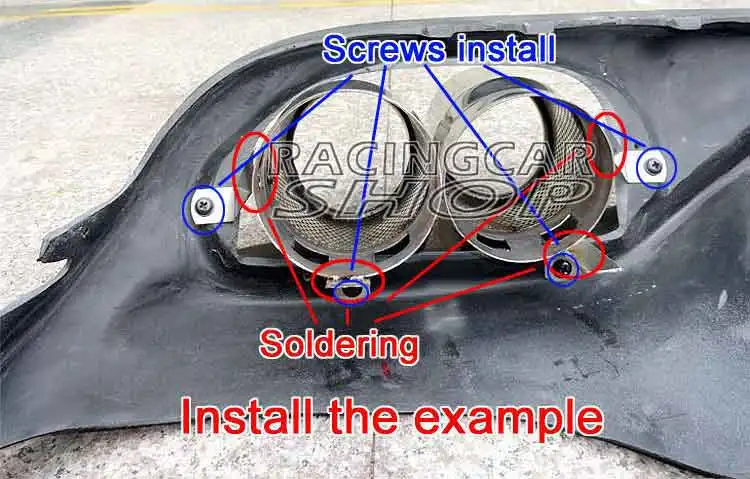 Rear Lip Diffuser Exhaust Tips Muffler End For Audi A4 B8 Non-Sline Bumper 08-12