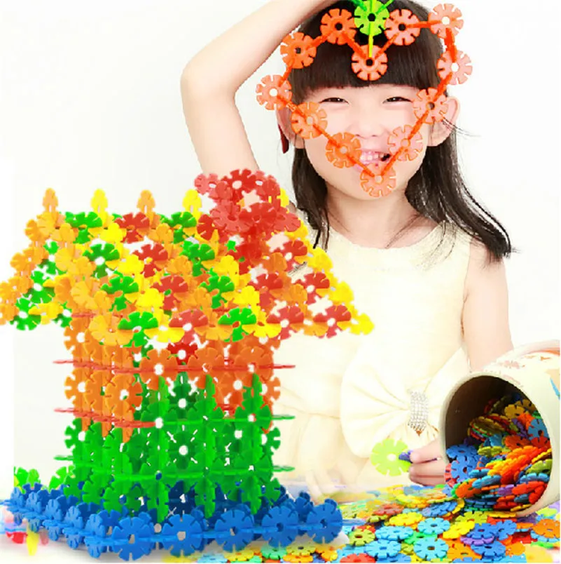 

Snow Snowflake Building Blocks Toy Bricks DIY Assembling Classic Toys Colorful Gifts For Children