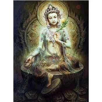 

YA ZOOEY NUO Full Square / Round 5D DIY Diamond Painting Green Tara Diamond Embroidery cross-stitch kit Mosaic Home Decor YU834