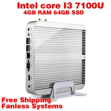 Мини-ПК Intel 7e Gen Кабы Lac Windows 10 i3 7100U 4 ГБ RAM 64 ГБ SSD 4 К HD Graphics 620 300 М Wi-Fi HDMI TV Box Бесплатная Доставка usb