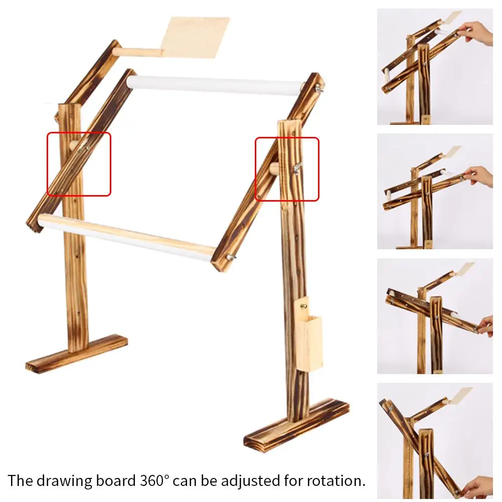 Регулируемая деревянная стойка для вышивки крестиком деревянная подставка настольная рамка для вышивки крестиком Китайский инструмент для вышивки крестиком аксессуар