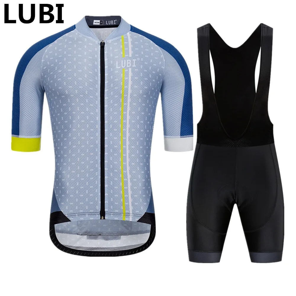 LUBI мужской летний Pro Велоспорт Джерси Набор одежда Высокая плотность губка подушка дышащий MTB колготки Одежда наборы велосипед одежда дорожный костюм