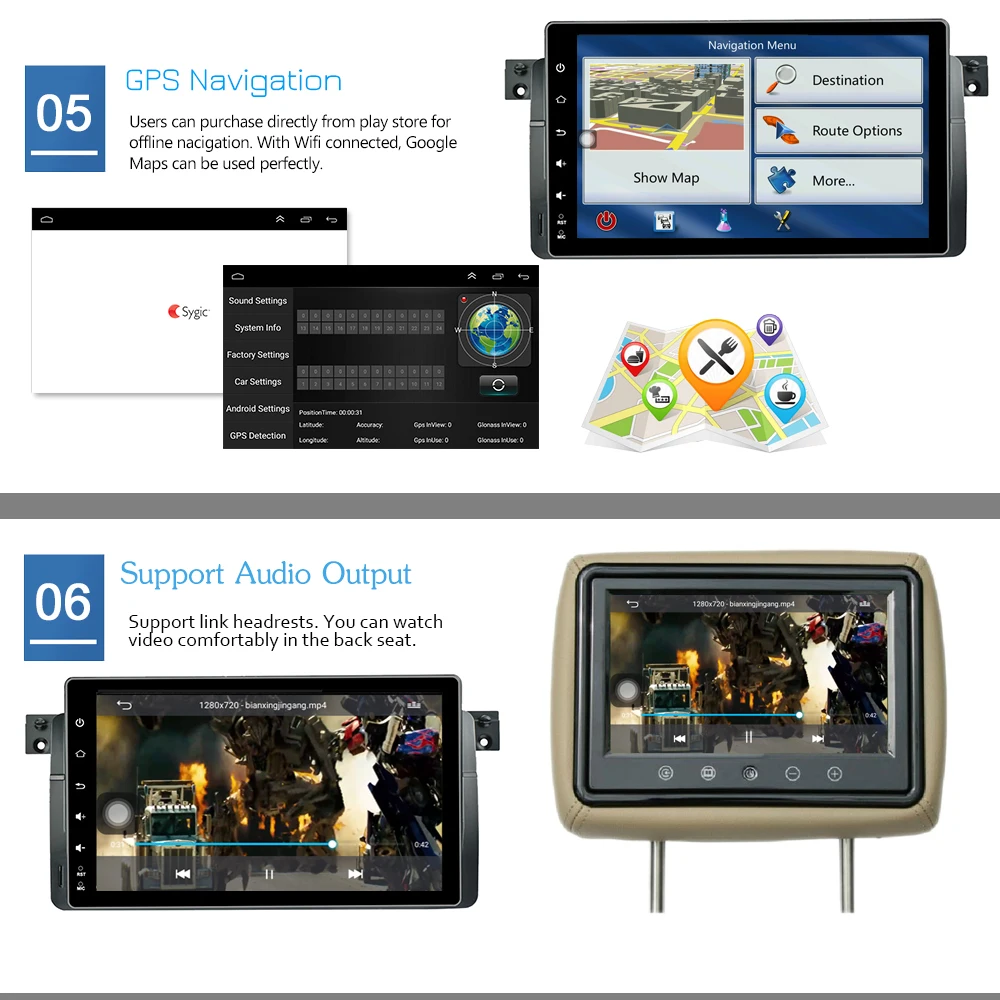 Flash Deal Panlelo Qcta Core Android GPS Navigation For BMW E46 Android 8.1 4G RAM Audio Radio IPS Screen Multimedia For BMW E46 RDS WiFi 2