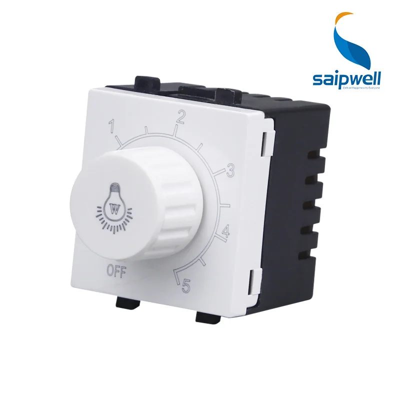 Hidden Mounted New Rotating Triac Dimmer Switch Wall Socket for Light Lamp 300W 250V/Light