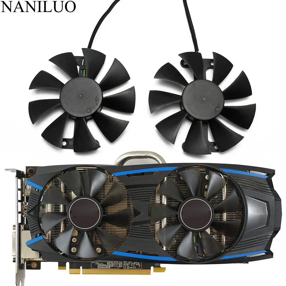 Охлаждающий вентилятор 2 шт./компл. GA91S2H GeForce GTX 950 1060 GPU для карт GALAXY GTX1060