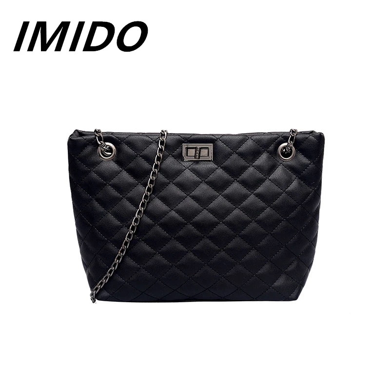

IMIDO 2019 Summer New Style Fashion Large-Capacity Shoulder Bag Simple Korean Embroidery Thread Leisure Shopping Travel Movement