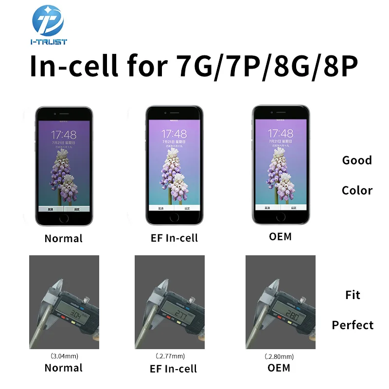 

10PCS Customized Incell Display For iPhone 7 7 Plus 8 8 Plus LCD Screen Replacement Good Color Pantalla Fit Perfit