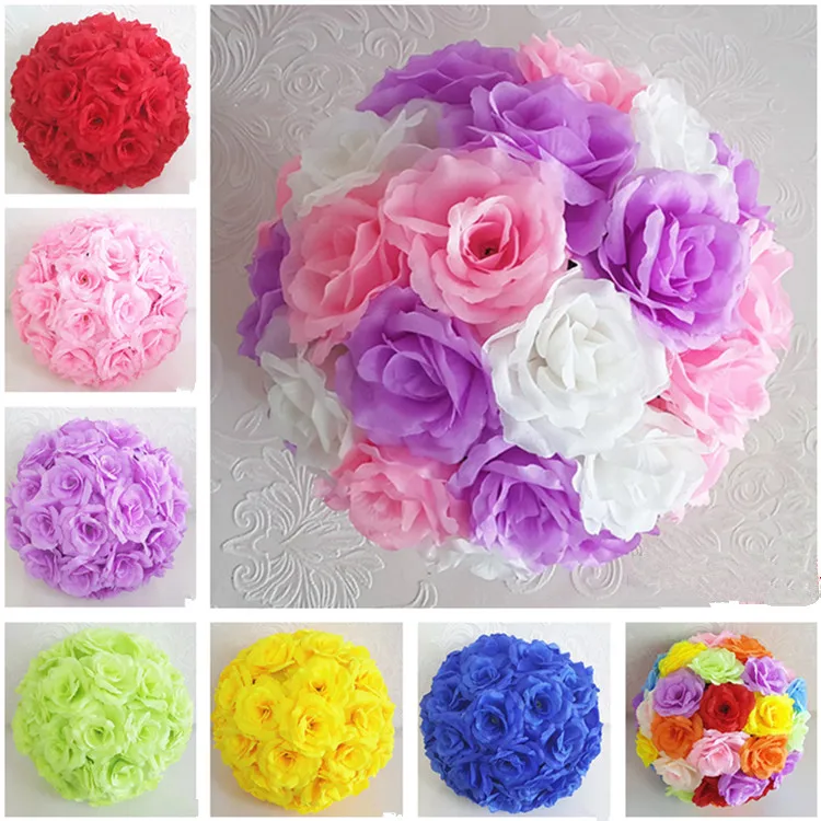 Hanging Decorative Flower Ball Centerpieces Silk Rose Wedding