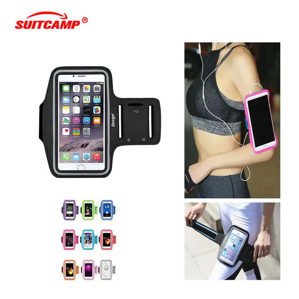 

Running Bags Men Women Armbands Touch Screen Cell Phone Arms Band Phone Case Sports Accessories for 7 Plus Smartphone