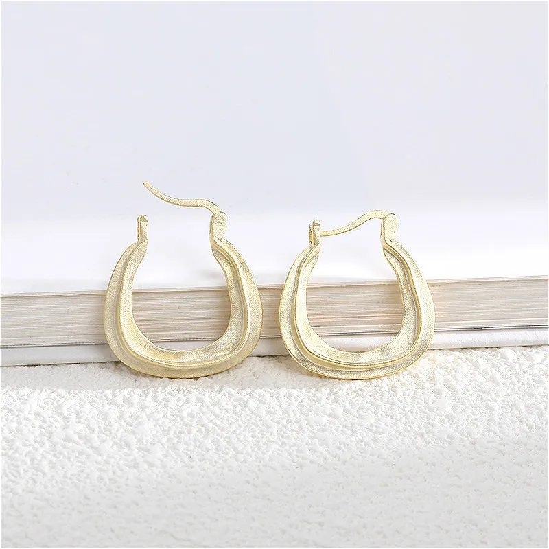 

Fengxiaoling New Arrivals 925 Sterling Silver Exaggerated Geometric Drop Earrings For Women European Style Earrings Jewelry