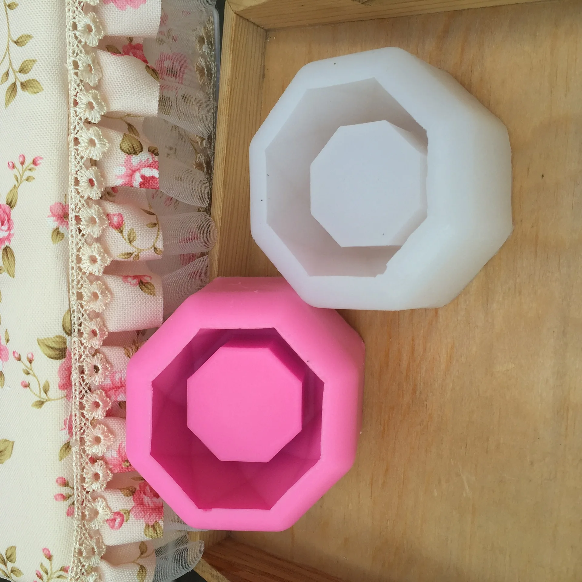 Succulent Plants Making Concrete Silicone mold 3D flowerpot aromatherapy plaster candlestick DIY Cement Planter Pot Mould
