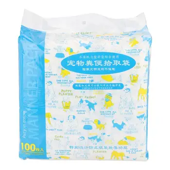 

100PCS Disposable Dog Poop Waste Bag Environmental-Friendly Pet Cleaning Supplies Outdoor