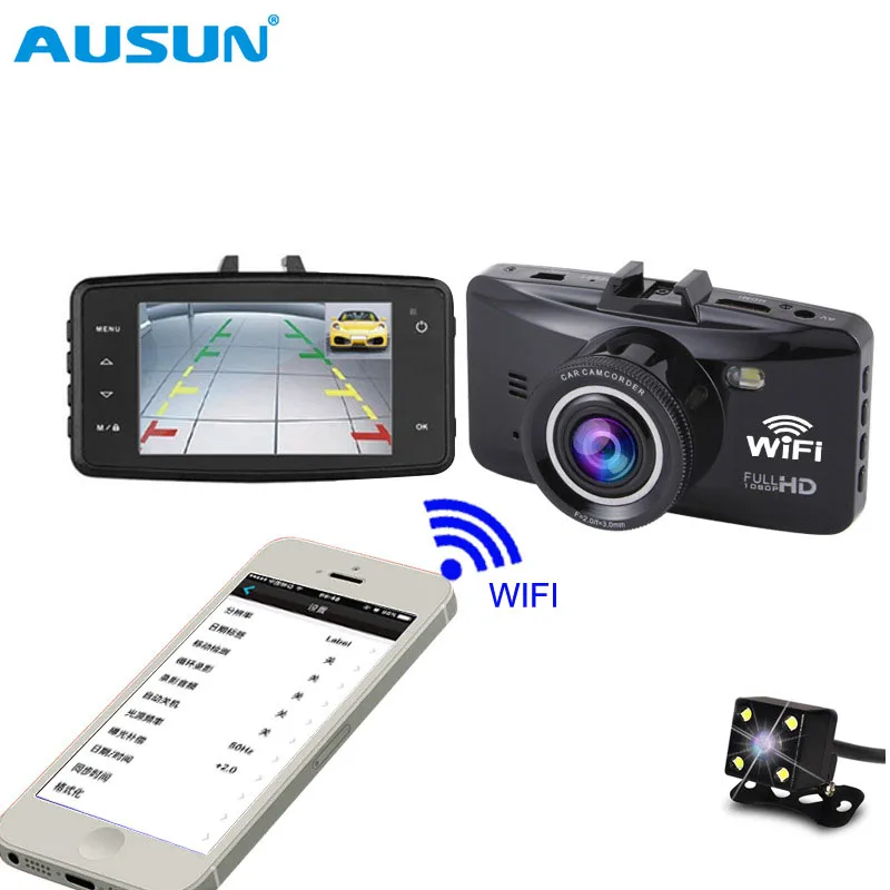 Wi Fi 2 7 дюймов камера 1080p Full HD Автомобильная регистратор приборная панель ЖК экран