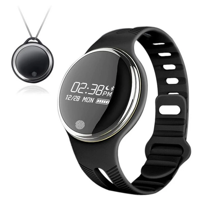 New E07 Swimming font b Smart b font Bracelet 24 12 Hour System Necklace Band Pedometer