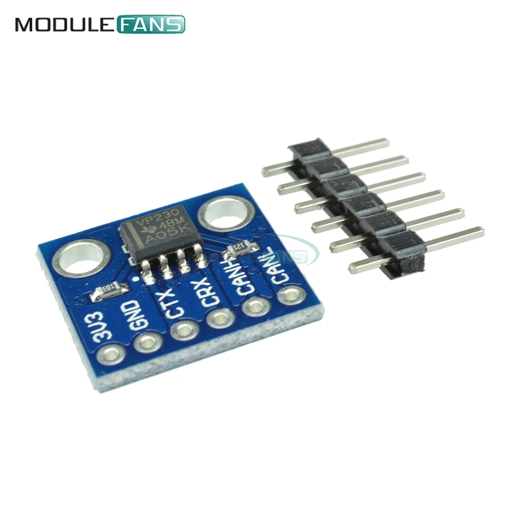

SN65HVD230 CAN Bus Transceiver Communication Thermal Protection Slope Control Module for Arduino Controller Board