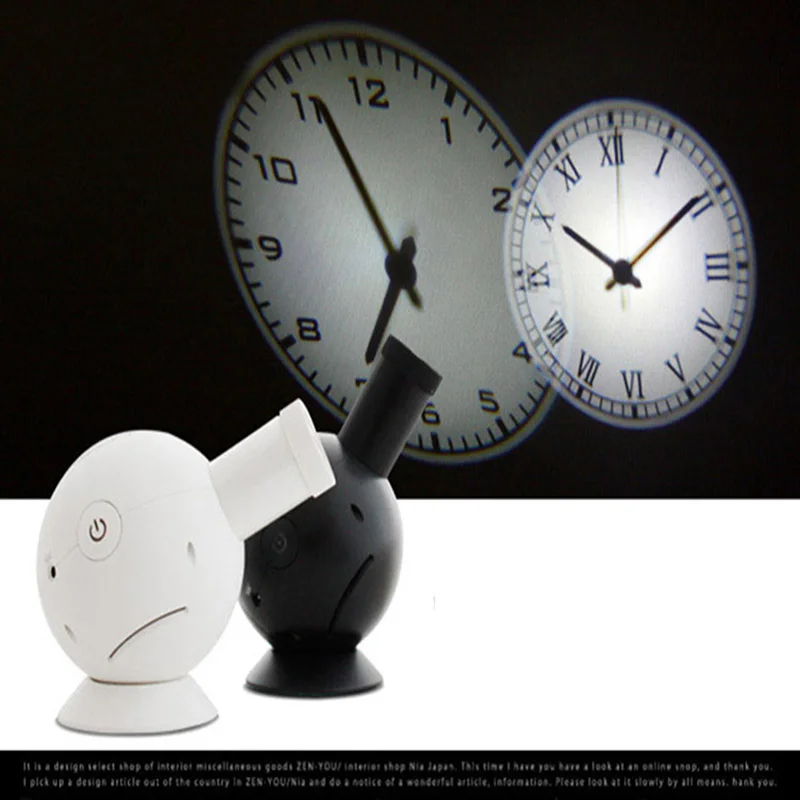

Hot sale circular projection modern wall clock Rome Arabia digital needle with backlight luminova mechanical plastic WITFAMILY