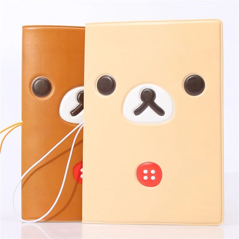 Cartoon Cute Rilakkuma 3D Travel Passport Cover,Business Porte Carte Simple,14*9.6CM ID Card Bag