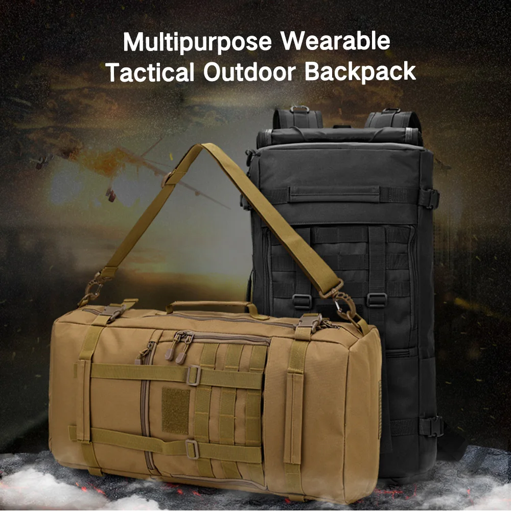 

60L Outdoor Hiking Camping Bag Military Tactical Backpack Waterproof Climbing Travel Backpack Sport Bag Bags Rucksack