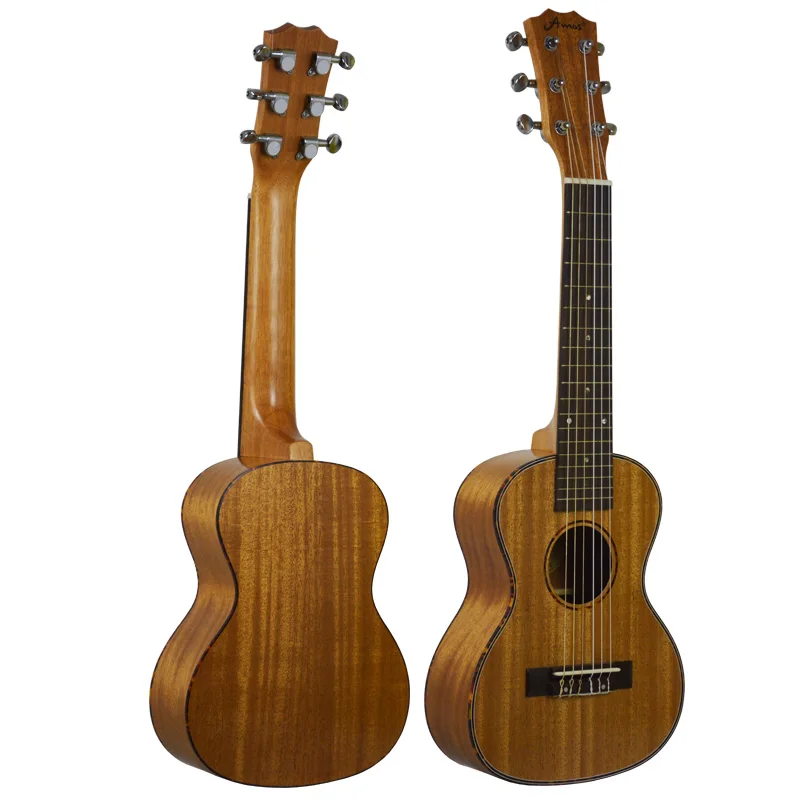 Solid wood ukulele Guitar musical instrument mahogany Top Nylon 6
