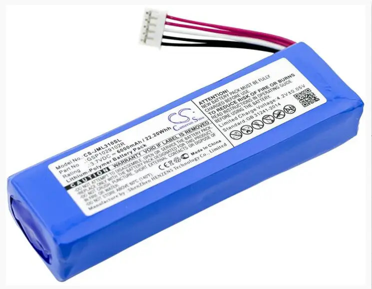 

Cameron Sino 6000mAh battery for JBL Charge 2 Charge 2 Plus 2+ 3 2015 3 2015 Version GSP1029102R P763098 Speaker Battery