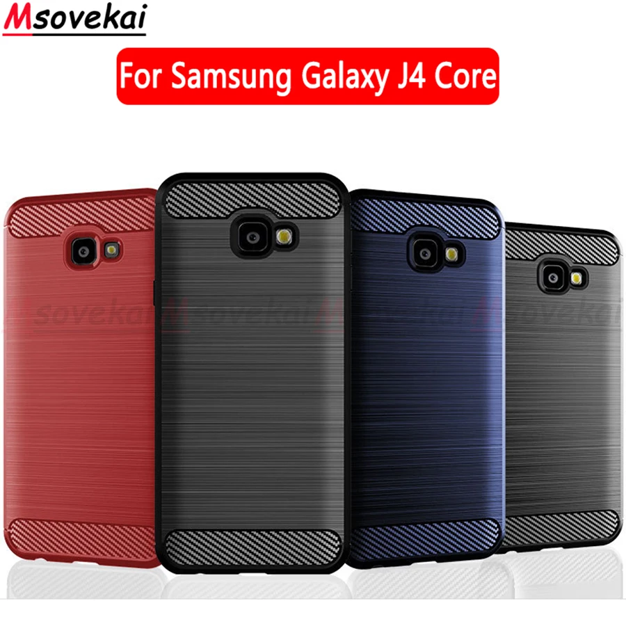 

For Samsung Galaxy J4 Core Soft Silicon Case TPU Cover Carbon Fiber Case For Samsung Galaxy J4 Core Phone Case Funda Back Cover