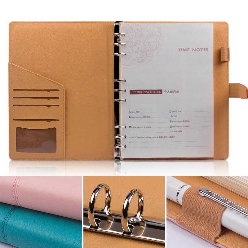

B5 notebook business office stationery hand account calendar loose leaf buckle book today this custom diary notes