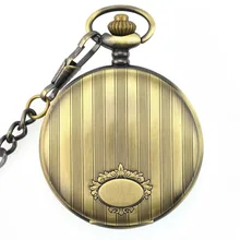 Классические модные кварцевые карманные бронзовые часы колье в старинном стиле кулон цепи для женщин мужчин часы День рождения Reloj де Bolsillo