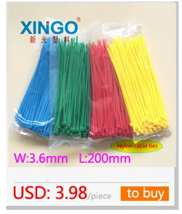 500 шт./упак. 3*200 3x200 Высокое качество Ширина 2,5 мм черный белый Цвет самоблокирующийся Пластик нейлоновые кабельные стяжки, кабельные хомуты
