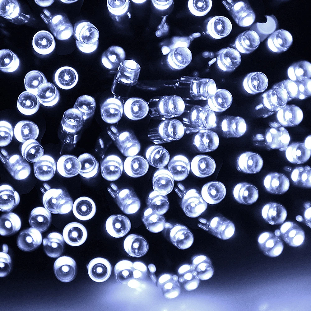 Cordas de Fadas Recarregáveis para Decorar Luz de Tira para o Festival de Natal Solar Luzes Baterias Jardim 50 m 500 Led 4 Fios de iluminação