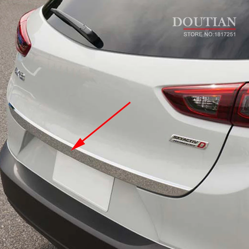 for Mazda CX-3 CX3 CX 3 2014-2018 Door Sticker Stainless Steel back door Tailgate trim Car Styling Accessories for Mazda CX-3 CX3 CX 3 2014-2018 Door Sticker Stainless Steel back door Tailgate trim Car Styling Accessories