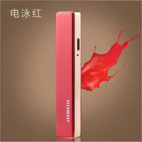 Зажигалка Jobon с USB зарядкой ветрозащитная ультратонкая металлическая