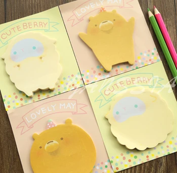 

1PC/lot Kawaii animal Memo Pads series sticky note notepad Simple escolar stationery Memos (tt-2025)