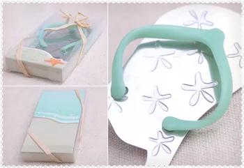 

(30 pieces/lot)Starfish Design Flip Flop Bottle Opener Wedding Gift Favors for Party Decoration and Beach Wedding Favors