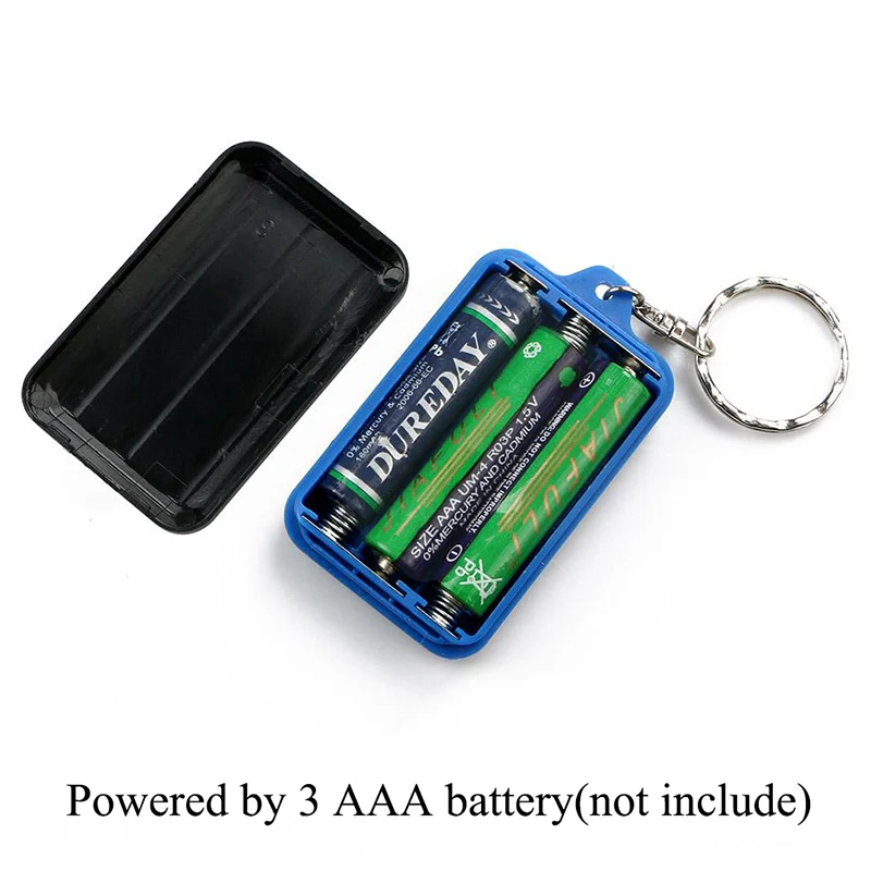 Portable Mini COB LED Flashlight KeyChain lamp Powered by 3AAA Battery For Emergency light Hiking Camping Keyring Flash Light (5)