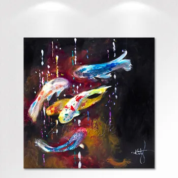 

Canvas Print Animal fish Oil Painting Wall Art Picture Printed on Canvas wall pictures for living room decorative pictures