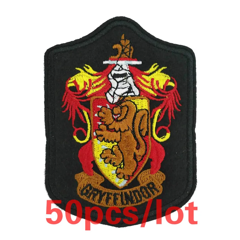 50 шт./лот 4 &quotpoter патч Gryffindor вышивка железа на нашивки значки оптовая продажа|iron