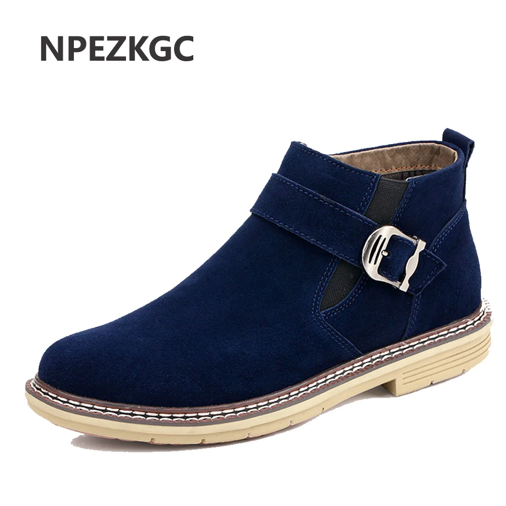 

NPEZKGC New Handmade Men Genuine Leather autumn boots, High Quality Winter men boots, ankle boots for men Plus Size 38-46