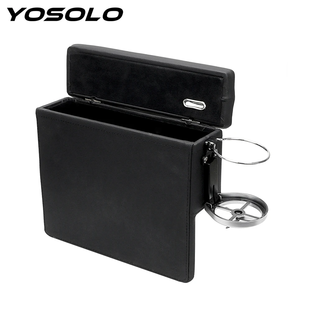 YOSOLO Seat Crevice Storage Box Car Seat Organizer Container With Drink Holder Interior Accessories Car Storage Stowing Tidying YOSOLO Seat Crevice Storage Box Car Seat Organizer Container With Drink Holder Interior Accessories Car Storage Stowing Tidying