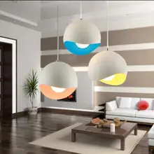 Modern pendant lights Spherical design White Aluminum lamp restaurant bar coffee living room LED hanging light fixture